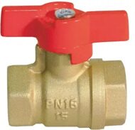 Кран шаровый  25(1) F/F PN 40 бабочка красный вес 376 г кор 72  шт FWB63-F25-F25x ProAgua