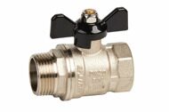 Кран шаровый  15(1/2) F/М вн/нар ручка бабочка VALTEC COMPACT зел вес 95гр уп 120 шт арт VT.093.N.04