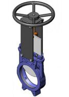 Задвижка чугунная DN 100 PN10(30ч39б) шиберная межфланцевая уплот штурвал вес12 кгNBR Benarmo